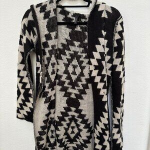 Reversible Aztec Printed Knit Sweater | Size S/M